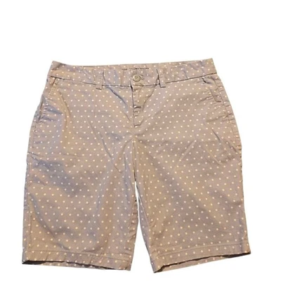 GAP Khakis Light Blue w/White Polka Dots 9 Inch Bermuda Shorts Size 4 - Image 1 of 4