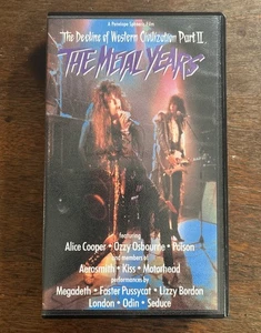 Decline of Western Civilization Part 2 II The Metal Years 1991 VHS RCA Ozzy Kiss - Picture 1 of 3