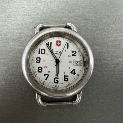 Victorinox Swiss Army Calvary Watch Men 37mm White Dial Steel NO CASEBACK PARTS - Image 1 of 4