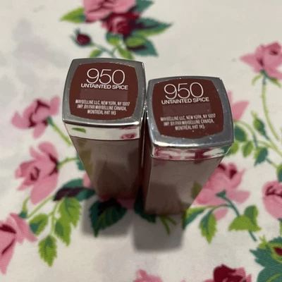 Maybelline 950 UNTAINED SPICE COLOR SENSATIONAL Lipstick Retired FALL WINTER HOT - Image 1 of 4