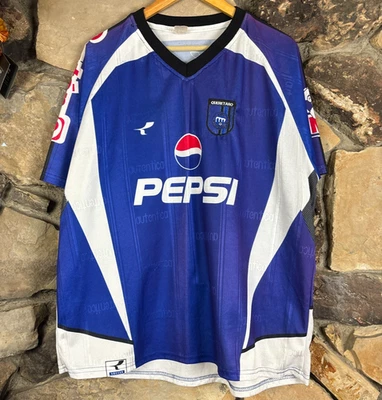 Camiseta de fútbol Querétaro FC Pepsi Sol Liga MX 2002 para hombre XL camiseta vintage Foto 1 de 4
