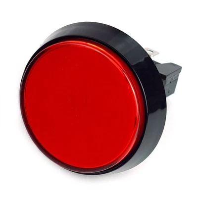 BERRYBASE Large Arcade Button, 60mm, beleuchtet (LED 12V DC) - Farbe: rot