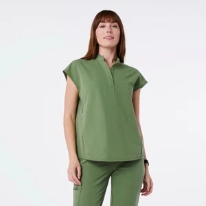 Blusa Médica FIGS Rafaela XXS Corre Muy Grande Sin Mangas Mandarín Cuello en V Cuello - Imagen 1 de 5