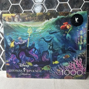Thomas Kinkade Silver Select Disney Ursula 1000 P Puzzle New Ceaco Puzzles Ariel - Picture 1 of 4