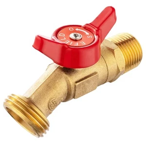 1-Pack Outdoor Hose Bibb Faucet/Valve,1/4-Turn Brass Sillcock Garden Spigot,3... - Picture 1 of 6