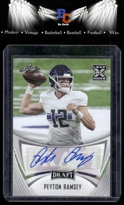 2021 Leaf Draft #BA-PR1 Peyton Ramsey Autographs - Image 1 of 2