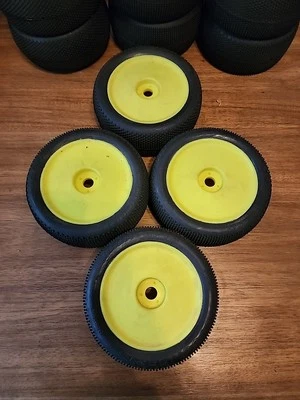 JConcepts 30680 Black Jackets 1/8th Truck Elevated Bead Tires Used but New Set  - Image 1 of 4