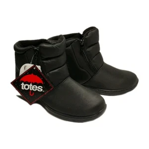Stivaletti Totes donna 9M neri puffy tutte le stagioni nuovi con etichette doppia zip termolite - Foto 1 di 13