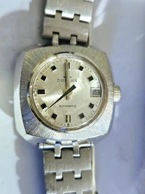 Dugena Swiss Automatik Silber Vintage Gliederarmband  Analog  - Bild 1 von 4