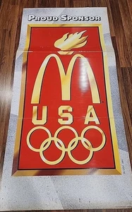 Vintage McDonald’s USA Atlanta 1996 Olympic Games Official 70x35 Sign - Bild 1 von 7