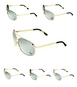 NFL Aviator Silver Mirror Sunglasses - NFL Licensed - Most Teams - Qty Limited