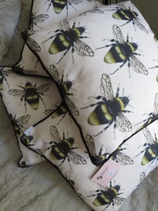 Charlotte Jade Cushions limited Edition 'Bees' X 2 - Picture 1 of 4