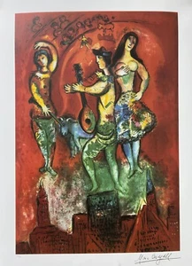 Marc Chagall "Carmen" Dancers, Musical Ltd. Ed. Litho. Facsimile Sig. Pencil # - Bild 1 von 3