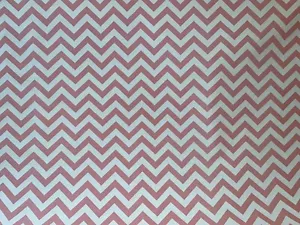 Premier Prints Fabric Zig Zag Baby Pink Drapery/Upholstery  - Picture 1 of 3