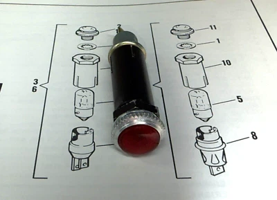 Conjunto de indicadores HARLEY AERMACCHI 71089-73P ROJO HI BEAM 73 74 SPRINT 73 TX125 Z90 Foto 1 de 2