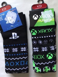 1 paio di calzini da uomo con dettaglio Play Station o X-Box taglia 6-12 - Foto 1 di 5