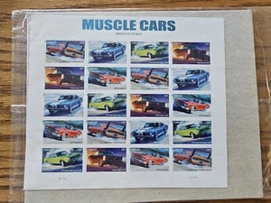 U.S. Scott #4743-47 Muscle Cars Forever MNH Sheet Of 20 Stamps SEALED - Picture 1 of 2
