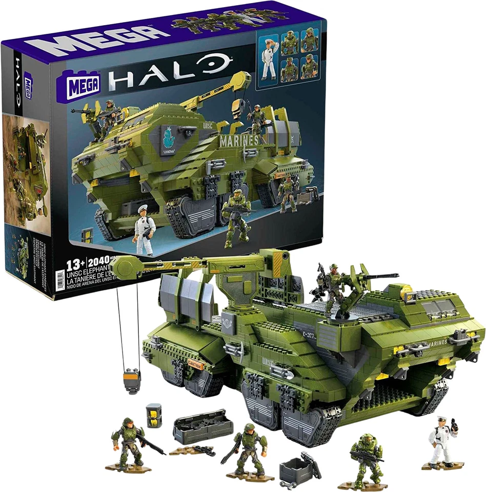Mattel MEGA Halo UNSC Elephant Sandnest Building Set Interlocking Blocks - HHC44