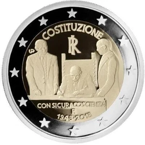 Italy 2018 70 Years Constitution Bfr - Picture 1 of 2