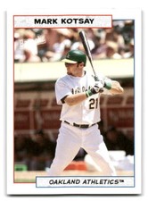 Mark Kotsay 2005 Bazooka MINI BASEBALL #126 Oakland Athletics