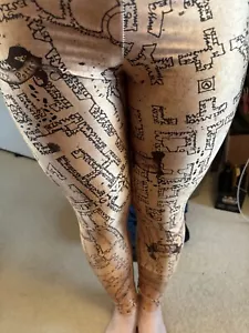 Blackmilk Leggings Marauders Map Harry Potter XL - Picture 1 of 3