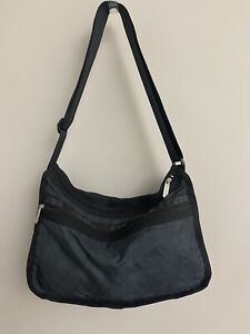 LeSportSac Classic HOBO Handbag Nylon Crossbody or Shoulder Bag Purse Navy Blue