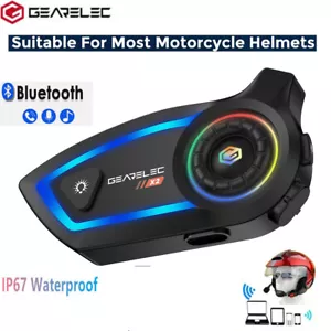 Bluetooth 5.3 Motorcycle Helmet Headset Auto Answer Motorbike Headphones IP67 - Picture 1 of 15