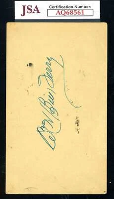 Bill Terry JSA Coa Signed 1953 GPC Government Postcard Autograph - Image 1 of 2