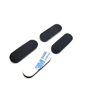 1 1/2" x 1/2" Oval Rubber Feet 1/8" Thick 3M Adhesive Stick on Pads Electronics - Picture 1 of 9