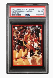 1987 GIGANTES DE LA NBA | HAND CUT #4 KAREEM ABDUL-JABBAR PSA 6 EX-MT - Bild 1 von 2