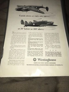 1940er Jahre - Westinghouse - Elektro - Herstellung - Bomber - WWII - Druck - Anzeige - Bild 1 von 3