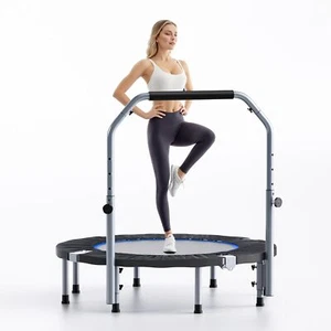 40" Mini Trampoline Fitness Rebounder, 330LBS Foldable Exercise Trampoline - Picture 1 of 6
