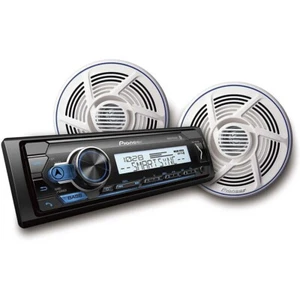 Pioneer MXT-MS316BT MARINE BOAT UTV Media Player Stereo + 2x 6.5" White Speakers - Picture 1 of 10