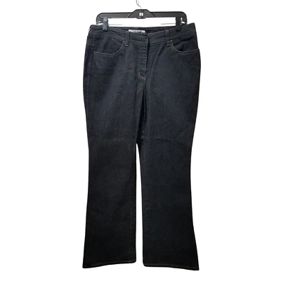 Chico's Jeans Women’s 1.5 (10) Short Platinum Pavee Boot Leg Black Denim - Image 1 of 4