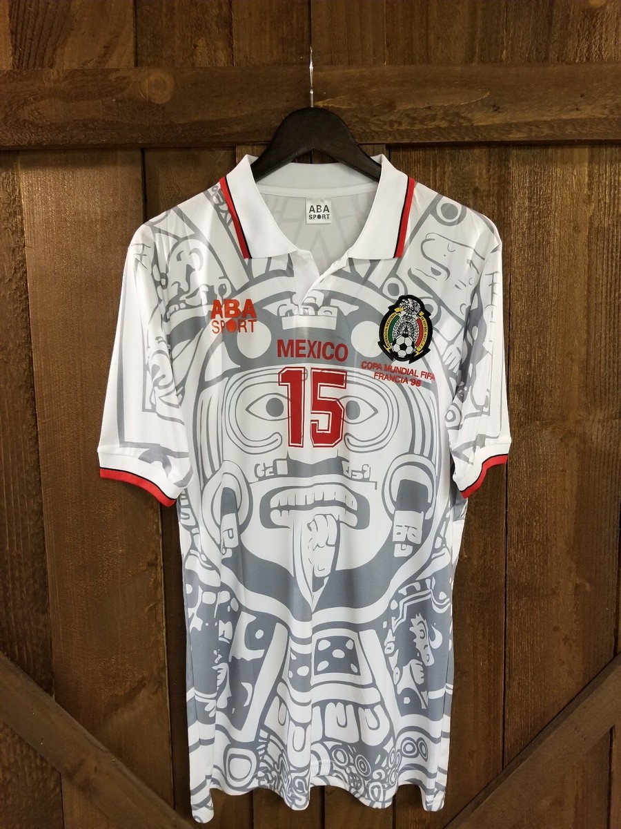 ウェア 1998 Mexico Blanco #11  ABA Sport New ABA SPORT Mexico 1998 BLANCO #11 Jersey MEDIUM RETRO