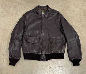 Giacca bomber vintage anni 70 AVIREX tipo A-2 US ARMY AIR FORCE volo pelle 38 - Foto 1 di 9