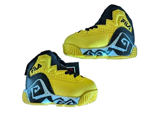Fila Grant MB Yellow Black High-Top Sneakers Infants Size 7 #7BW01862-702 - Picture 1 of 12
