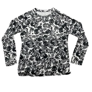 Reel Legends Large Black White Keep It Cool Long Sleeve Polyester Blend Fishing - Picture 1 of 4