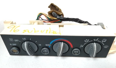 Переключатель управления обогревателем 1996 1997 1998 Chevy Suburban Tahoe GMC Yukon Tahoe от оригинального производителя V6 - Изображение 1 из 4