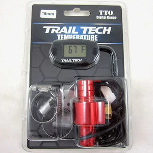 Trail Tech TTO Temperature Meter Digital Gauge 16mm In-Line Hose Sensor 742-EH4 - Picture 1 of 6