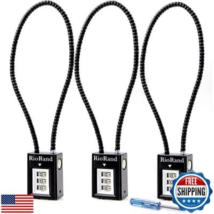 RioRand Trigger Lock 3 Digit Combination 15 Inch Gun Cable Lock (3PCS) - Picture 1 of 5