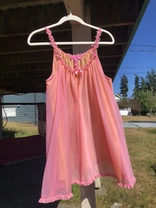 Beautiful Pink And Orange Betsey Johnson Intimates Babydoll Dress - Picture 1 of 5