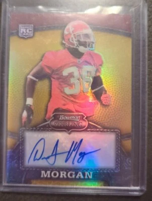2008 bowman sterling Refractor Auto Rookie Dejuan Morgan /1050 - Image 1 of 2