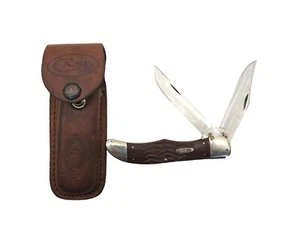 Case XX USA 6265 SS 2 Blade Folding Hunter Knife, Sheath, Near Mint 5 1/4 - Picture 1 of 18