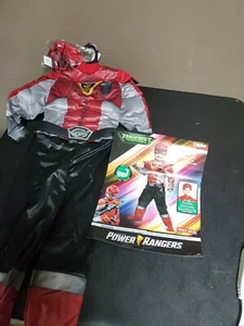 Power Rangers Red Ranger Beast Morphers Halloween Costume 3T 4T w/ Muscles B025 - Picture 1 of 6