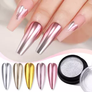 Spiegelpulver Nail Art Uv Gel Nagellack Chromstaub Metallic Effekt Pigment ( - Bild 1 von 33