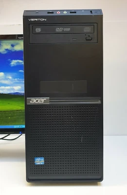 ACER Windows XP Gamer PC Computer 500GB i3 3,40GHz 4GB DVD-RW HD RS 232 COM VGA - Bild 1 von 4