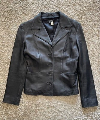 Chaqueta de cuero Betsey Johnson vintage años 90 talla S para mujer Foto 1 de 4