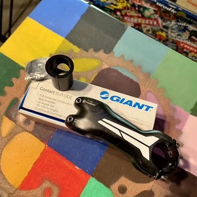 100mm / 8° GIANT SLR OD2 CONTACTO CARBONO VÁSTAGO BLANCO - EN CAJA - BICICLETA DE MONTAÑA DE CARRETERA Foto 1 de 4