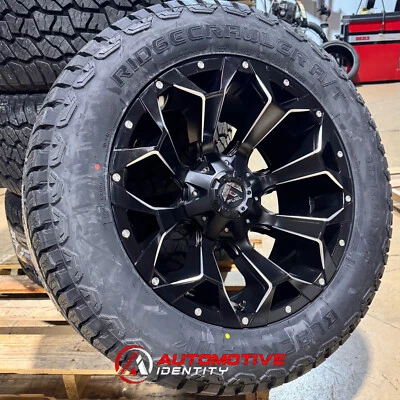 20x10 Fuel D546 Assault Black Wheels 33" AT Tires 6x5.5 2019 Dodge Ram 1500 - Image 1 of 4